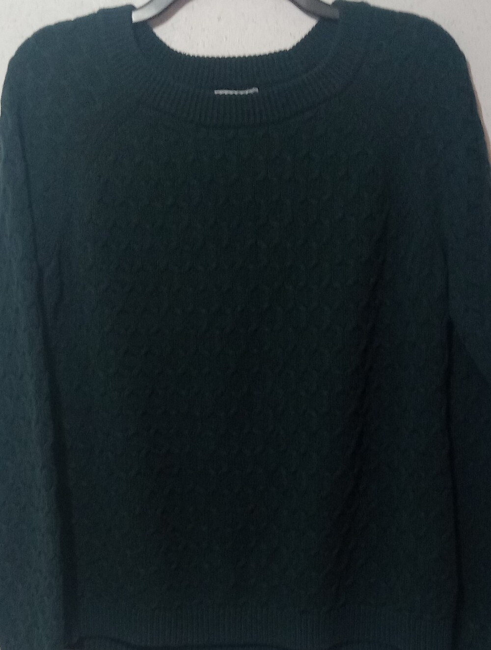 Old Navy Dark Green Cable-Knit Crewneck Sweater
